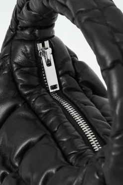 New COS QUILTED MICRO BAG - LEATHER BLACK