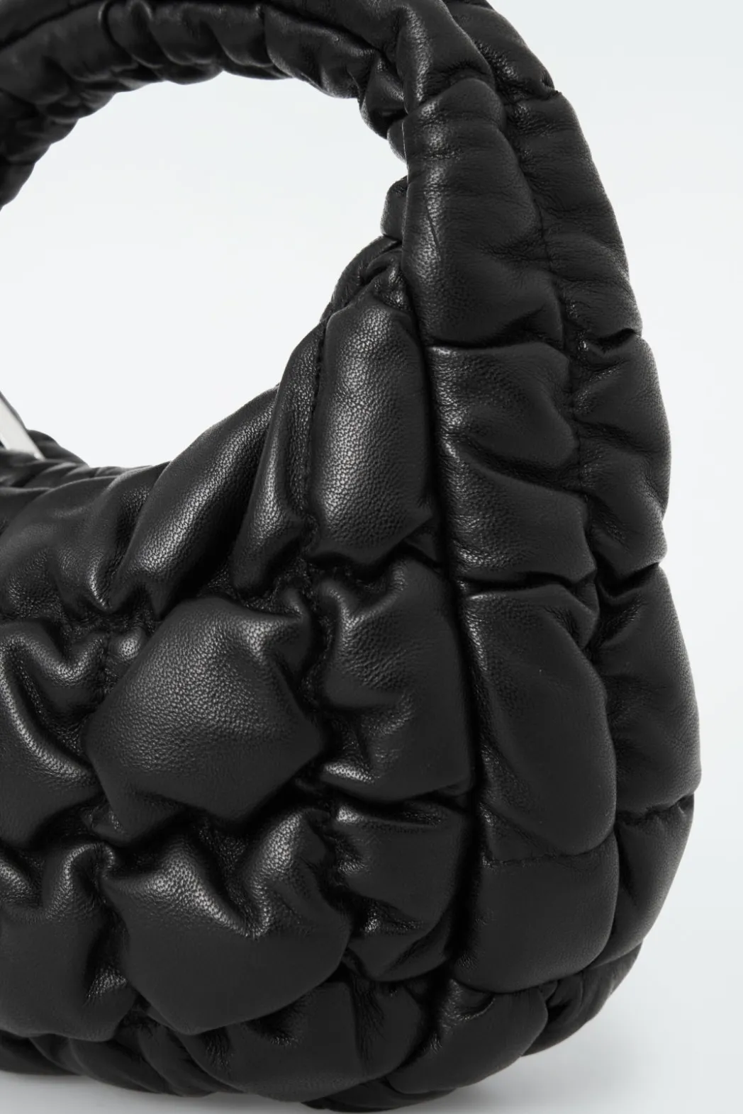 New COS QUILTED MICRO BAG - LEATHER BLACK
