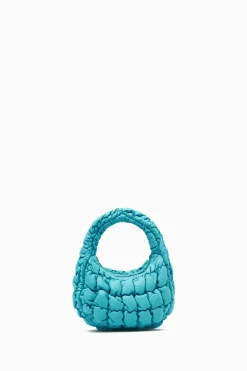 Outlet COS QUILTED MICRO BAG - LEATHER TURQUOISE