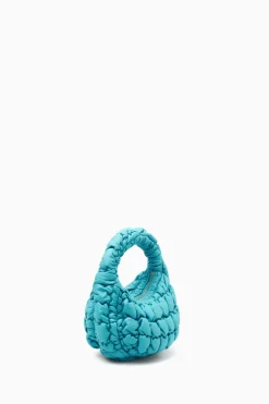 Outlet COS QUILTED MICRO BAG - LEATHER TURQUOISE
