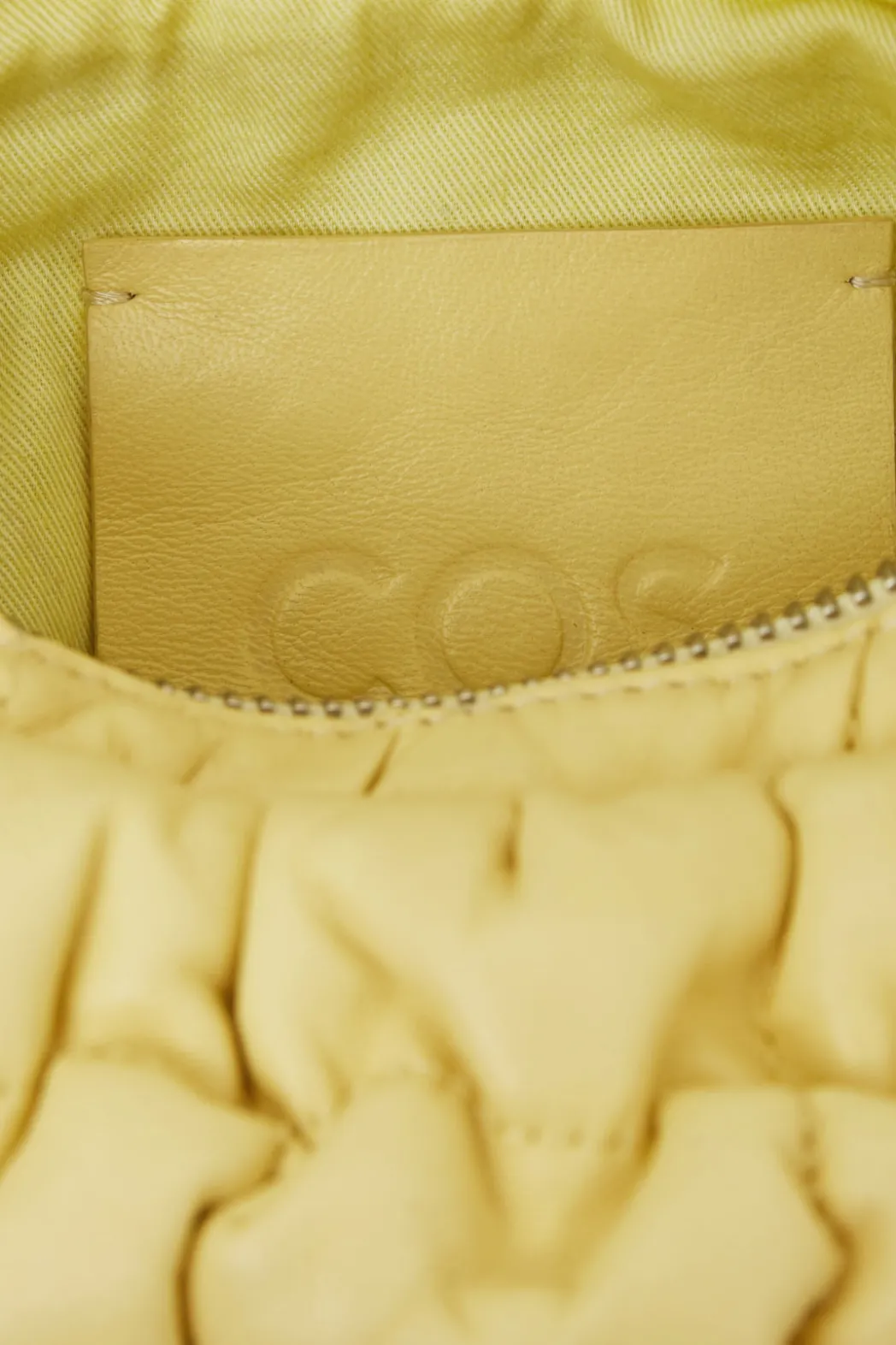 Hot COS QUILTED MICRO BAG - LEATHER LIGHT YELLOW