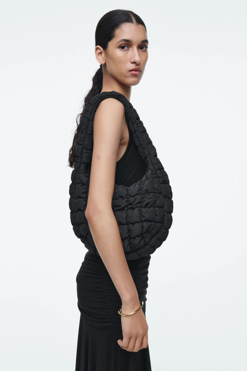 Clearance COS QUILTED MINI BAG BLACK