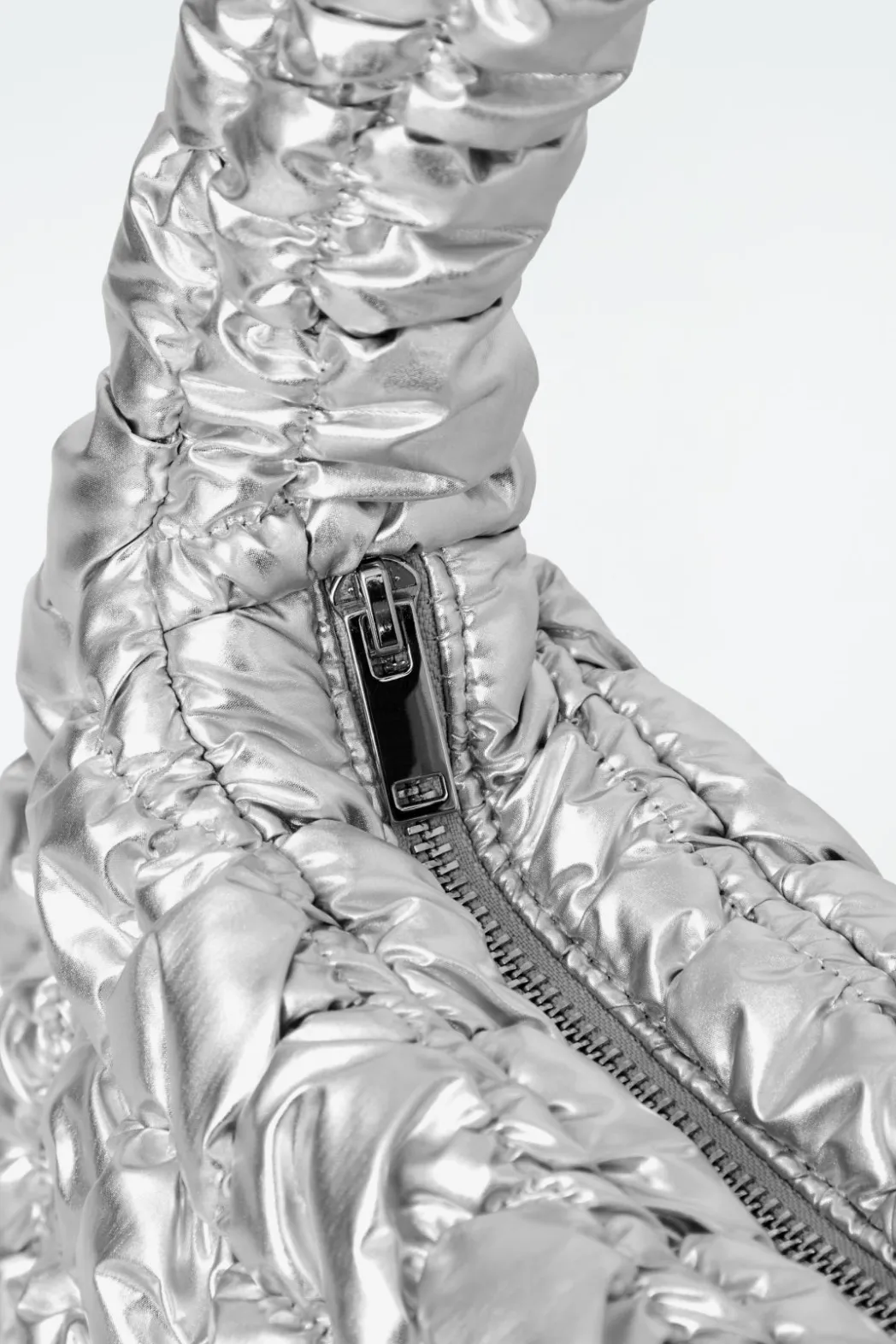 New COS QUILTED MINI BAG SILVER