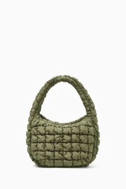 COS QUILTED MINI BAG KHAKI GREEN