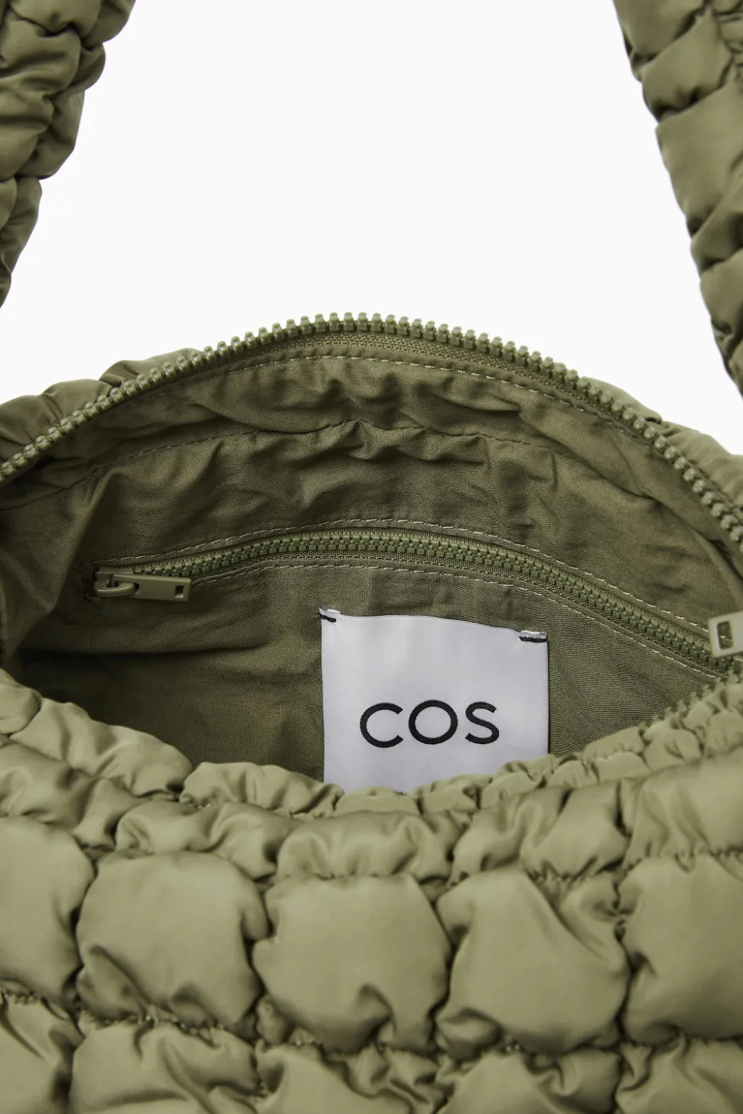 COS QUILTED MINI BAG KHAKI GREEN