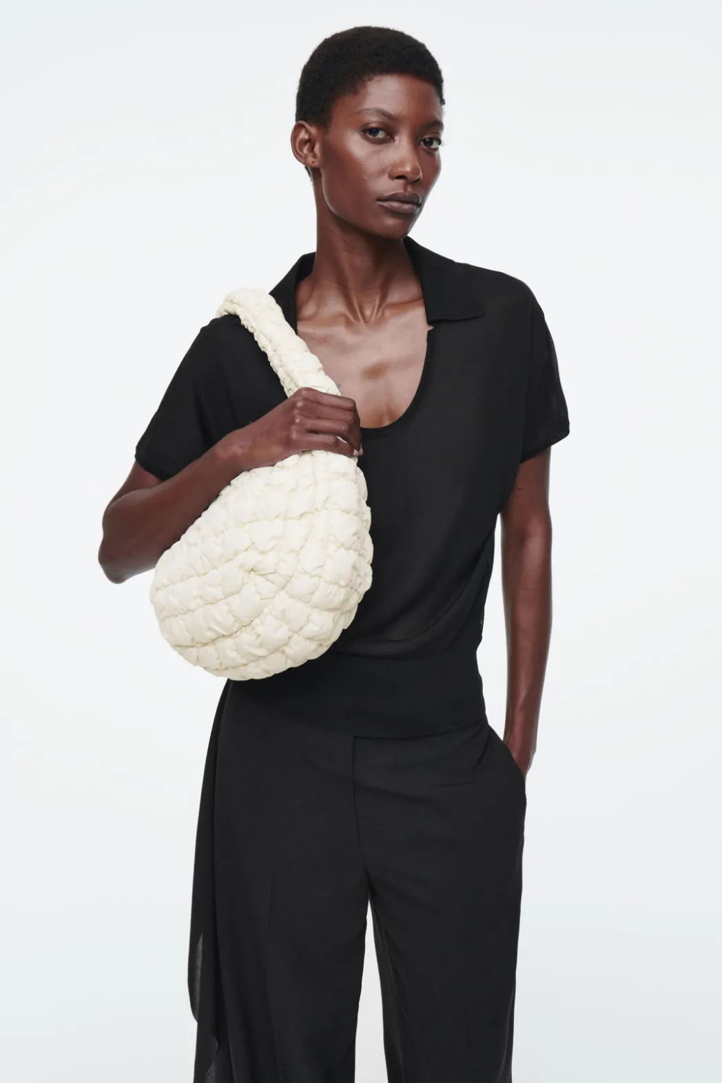 Sale COS QUILTED MINI BAG OFF-WHITE