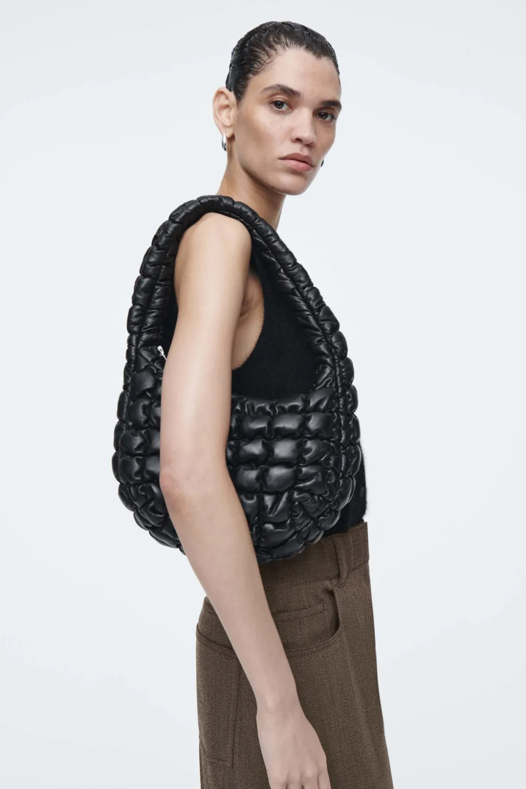 Best COS QUILTED MINI BAG - LEATHER BLACK