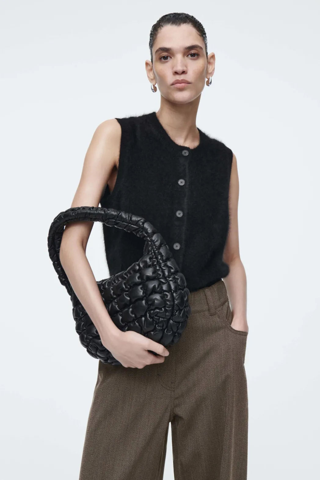 Best COS QUILTED MINI BAG - LEATHER BLACK