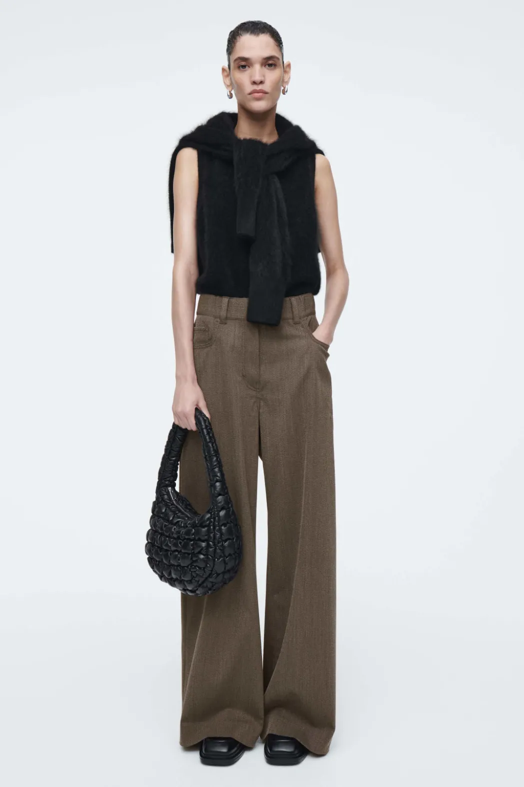 Best COS QUILTED MINI BAG - LEATHER BLACK
