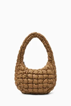 Sale COS QUILTED MINI BAG - LEATHER DARK BEIGE