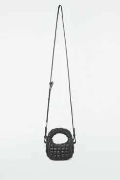 Hot COS QUILTED NANO CROSSBODY - LEATHER BLACK
