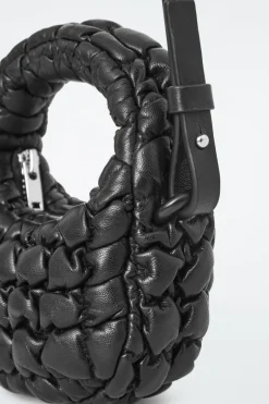 Hot COS QUILTED NANO CROSSBODY - LEATHER BLACK