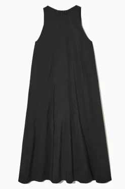 Hot COS RACER-NECK MIDI DRESS BLACK