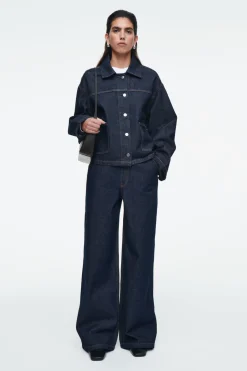 Online COS RAW DENIM PANTS INDIGO