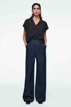 Online COS RAW DENIM PANTS INDIGO