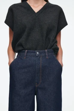 Online COS RAW DENIM PANTS INDIGO
