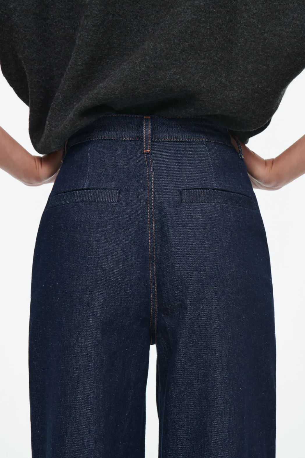 Online COS RAW DENIM PANTS INDIGO
