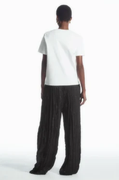COS REGULAR BOXY V-NECK T-SHIRT WHITE