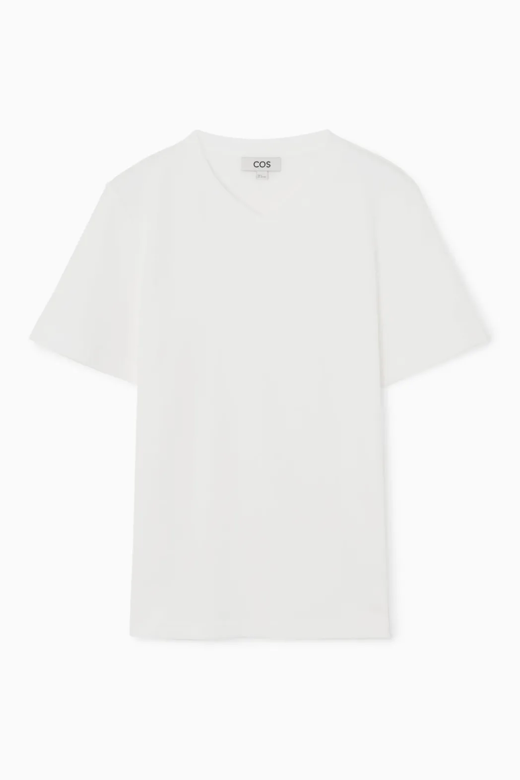 COS REGULAR BOXY V-NECK T-SHIRT WHITE
