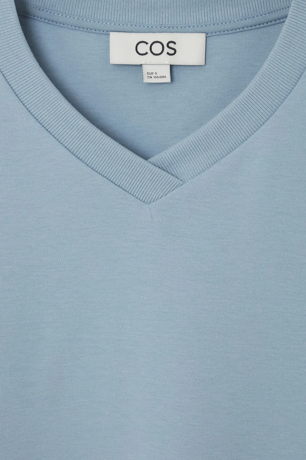 Hot COS REGULAR BOXY V-NECK T-SHIRT LIGHT BLUE