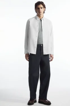 Hot COS REGULAR BUTTON-DOWN COLLAR COTTON OXFORD SHIRT WHITE