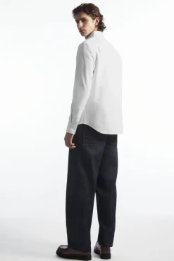 Hot COS REGULAR BUTTON-DOWN COLLAR COTTON OXFORD SHIRT WHITE