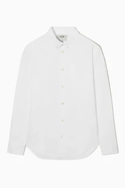 Hot COS REGULAR BUTTON-DOWN COLLAR COTTON OXFORD SHIRT WHITE