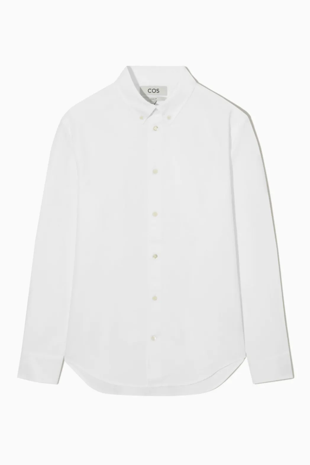 Hot COS REGULAR BUTTON-DOWN COLLAR COTTON OXFORD SHIRT WHITE