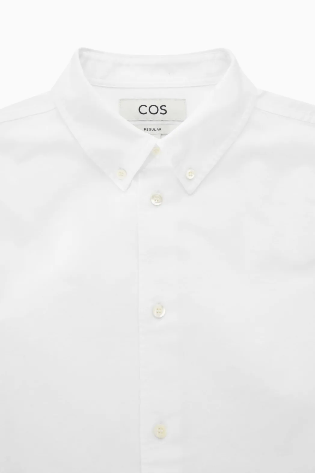Hot COS REGULAR BUTTON-DOWN COLLAR COTTON OXFORD SHIRT WHITE