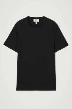 Outlet COS REGULAR COTTON T-SHIRT black