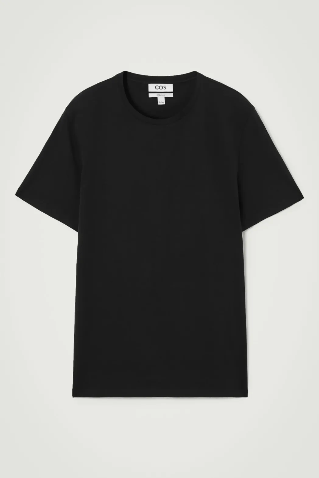 Outlet COS REGULAR COTTON T-SHIRT black