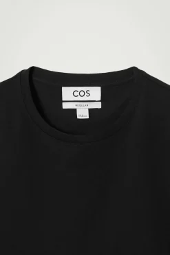 Outlet COS REGULAR COTTON T-SHIRT black
