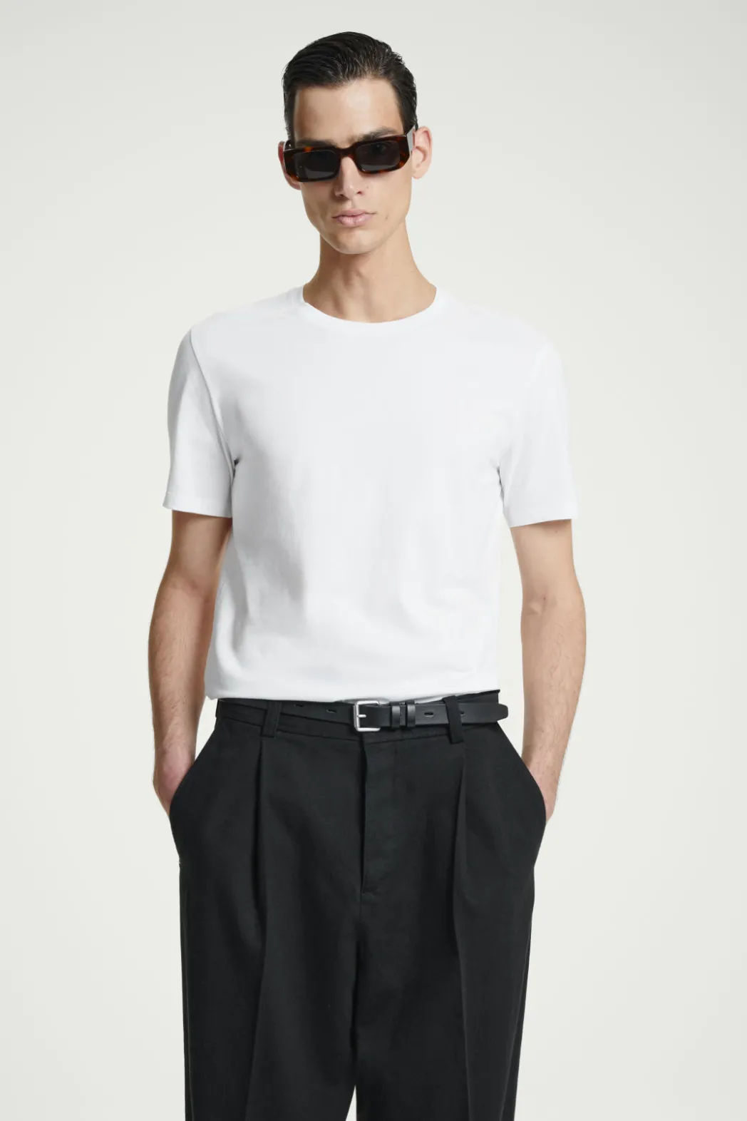 Hot COS REGULAR COTTON T-SHIRT white