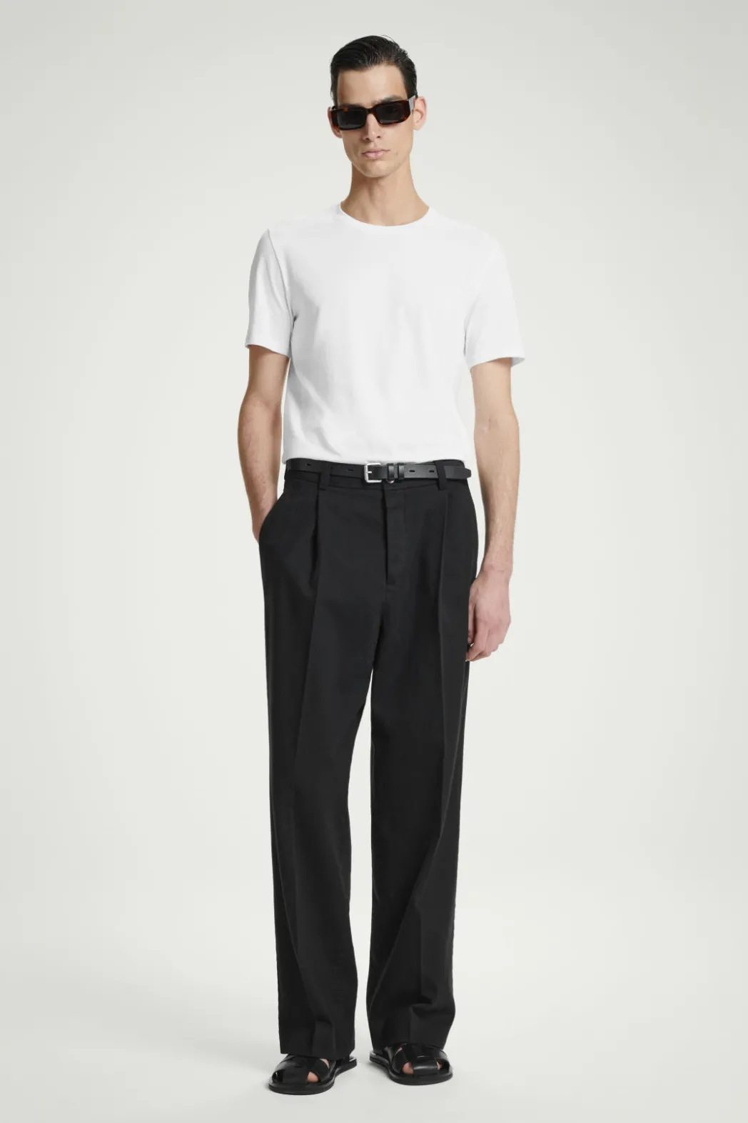 Hot COS REGULAR COTTON T-SHIRT white