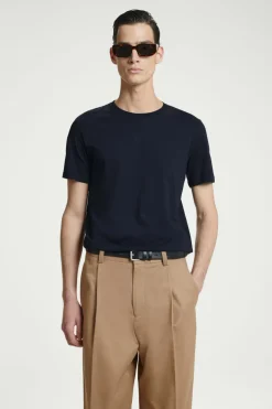 Discount COS REGULAR COTTON T-SHIRT NAVY