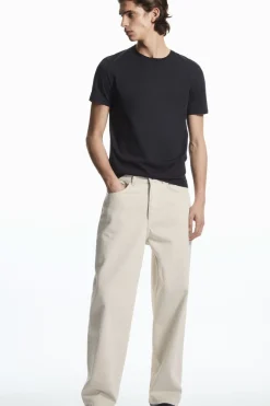 Discount COS REGULAR COTTON T-SHIRT NAVY