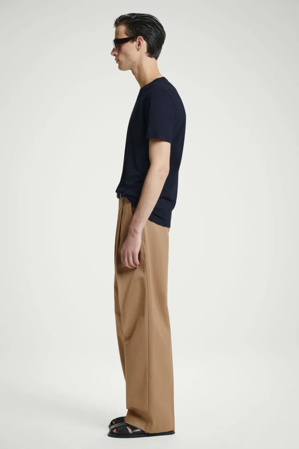 Discount COS REGULAR COTTON T-SHIRT NAVY