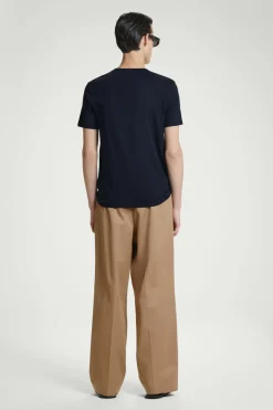 Discount COS REGULAR COTTON T-SHIRT NAVY