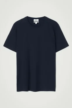 Discount COS REGULAR COTTON T-SHIRT NAVY