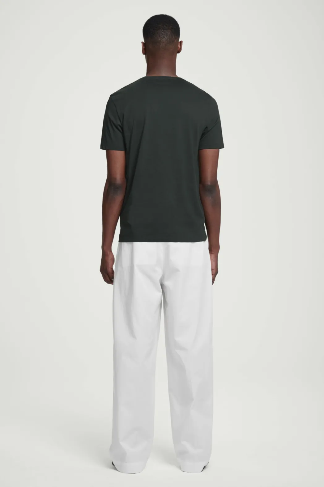 Discount COS REGULAR COTTON T-SHIRT dark green