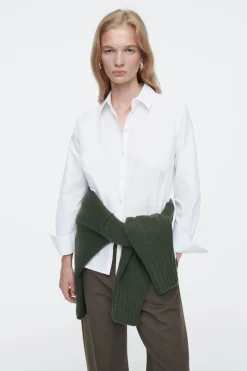 Clearance COS REGULAR CURVED-HEM SHIRT WHITE
