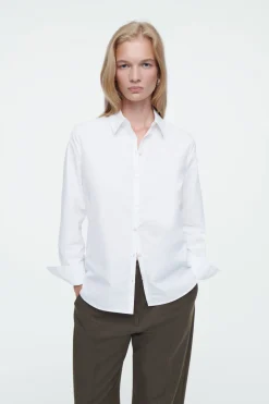 Clearance COS REGULAR CURVED-HEM SHIRT WHITE
