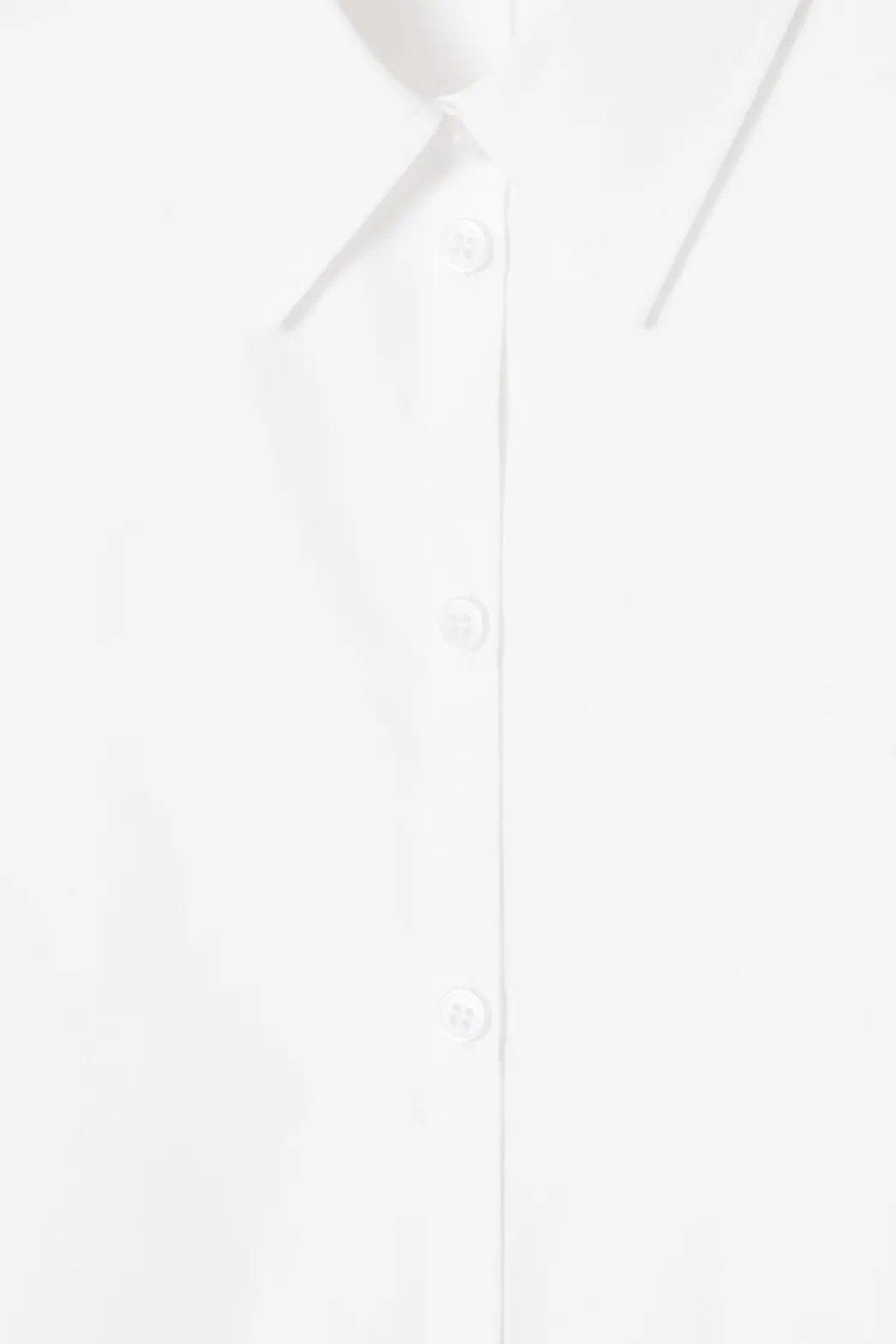 Clearance COS REGULAR CURVED-HEM SHIRT WHITE