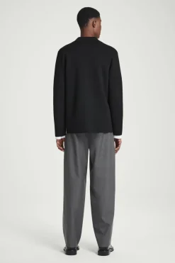 Sale COS REGULAR KNITTED MERINO-WOOL BLAZER BLACK