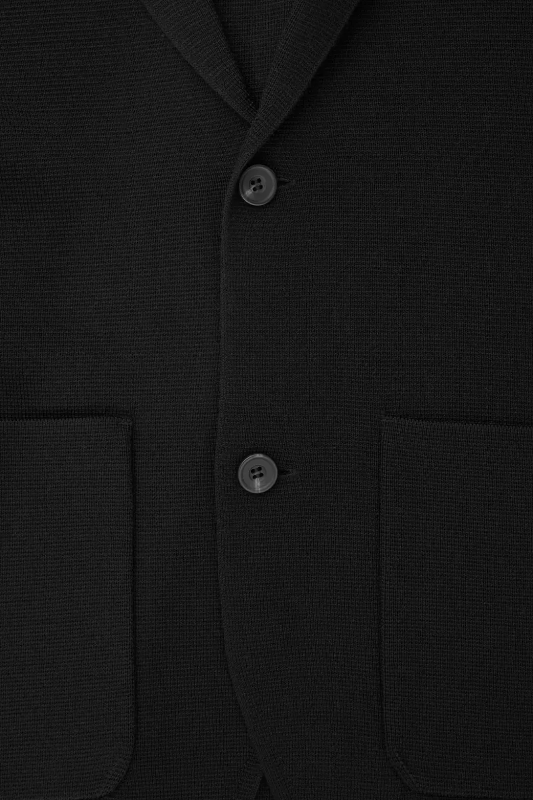 Sale COS REGULAR KNITTED MERINO-WOOL BLAZER BLACK