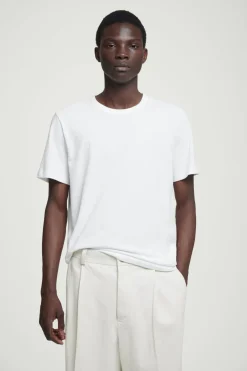 New COS REGULAR LIGHTWEIGHT BRUSHED-COTTON T-SHIRT White