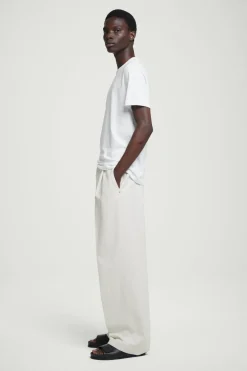 New COS REGULAR LIGHTWEIGHT BRUSHED-COTTON T-SHIRT White