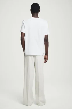 New COS REGULAR LIGHTWEIGHT BRUSHED-COTTON T-SHIRT White