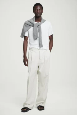 New COS REGULAR LIGHTWEIGHT BRUSHED-COTTON T-SHIRT White