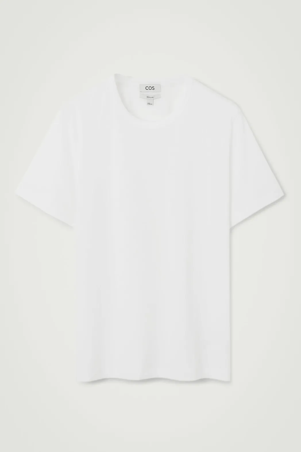 New COS REGULAR LIGHTWEIGHT BRUSHED-COTTON T-SHIRT White